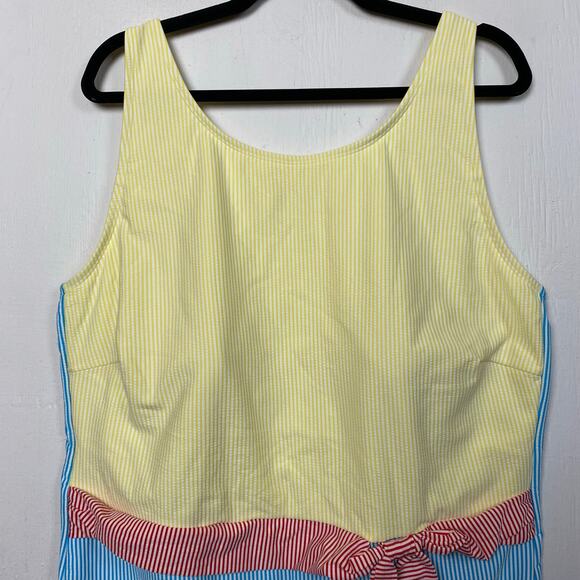 Lands' End High-Neck Seersucker Tummy Control One-Piece Swimsuit Size 24W - Picture 4 of 8